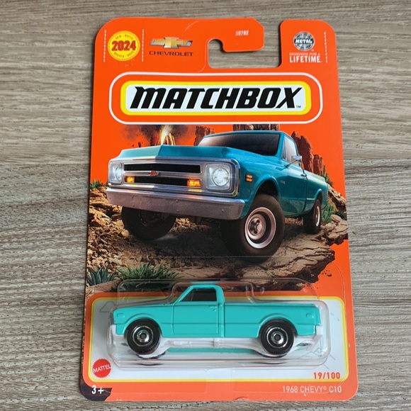 1968 Chevy C10 Matchbox Pickup Truck Chevrolet New 2024 Model MBX Collectible - Picture 5 of 5